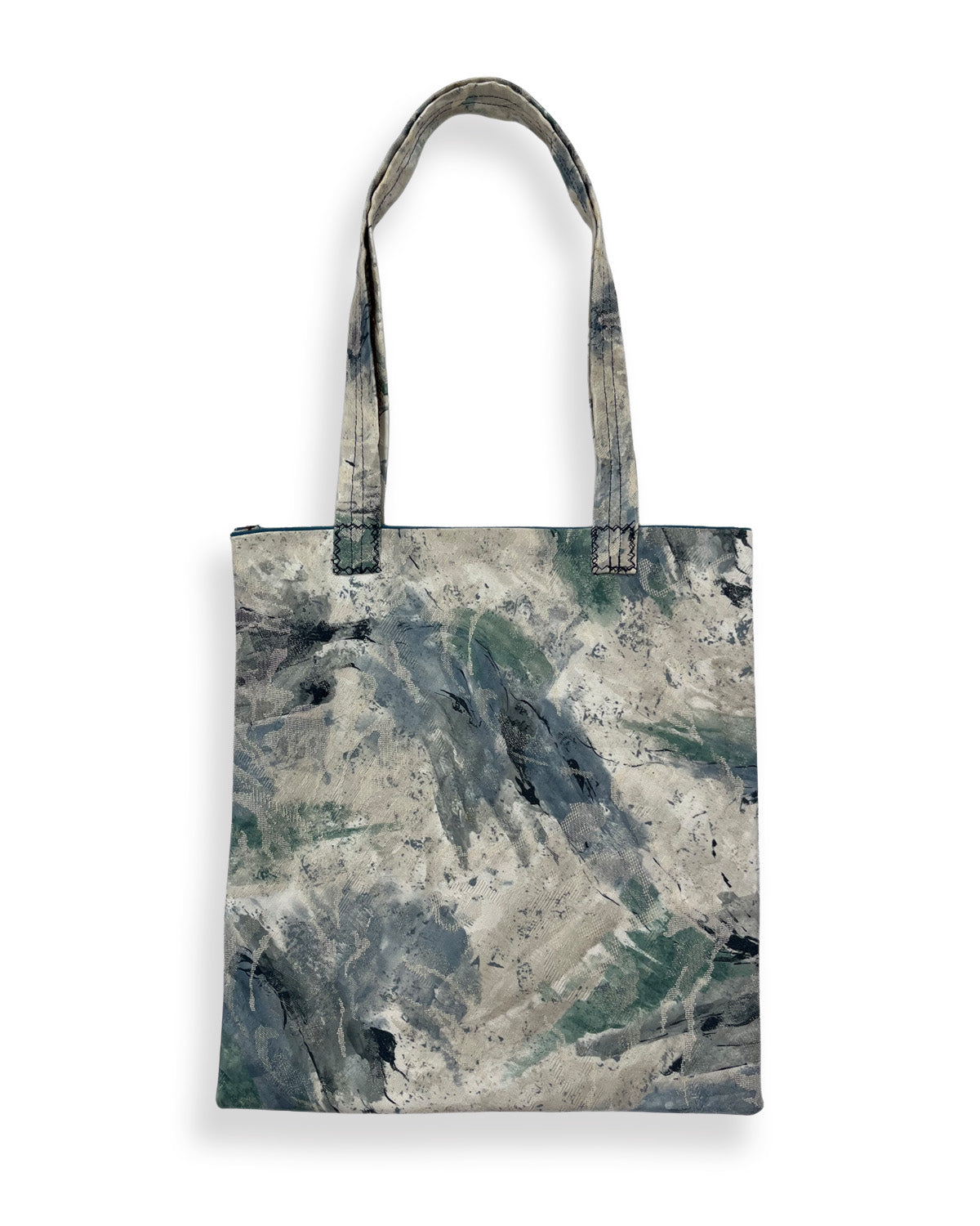 Abstract Blue Floral Tote Bag