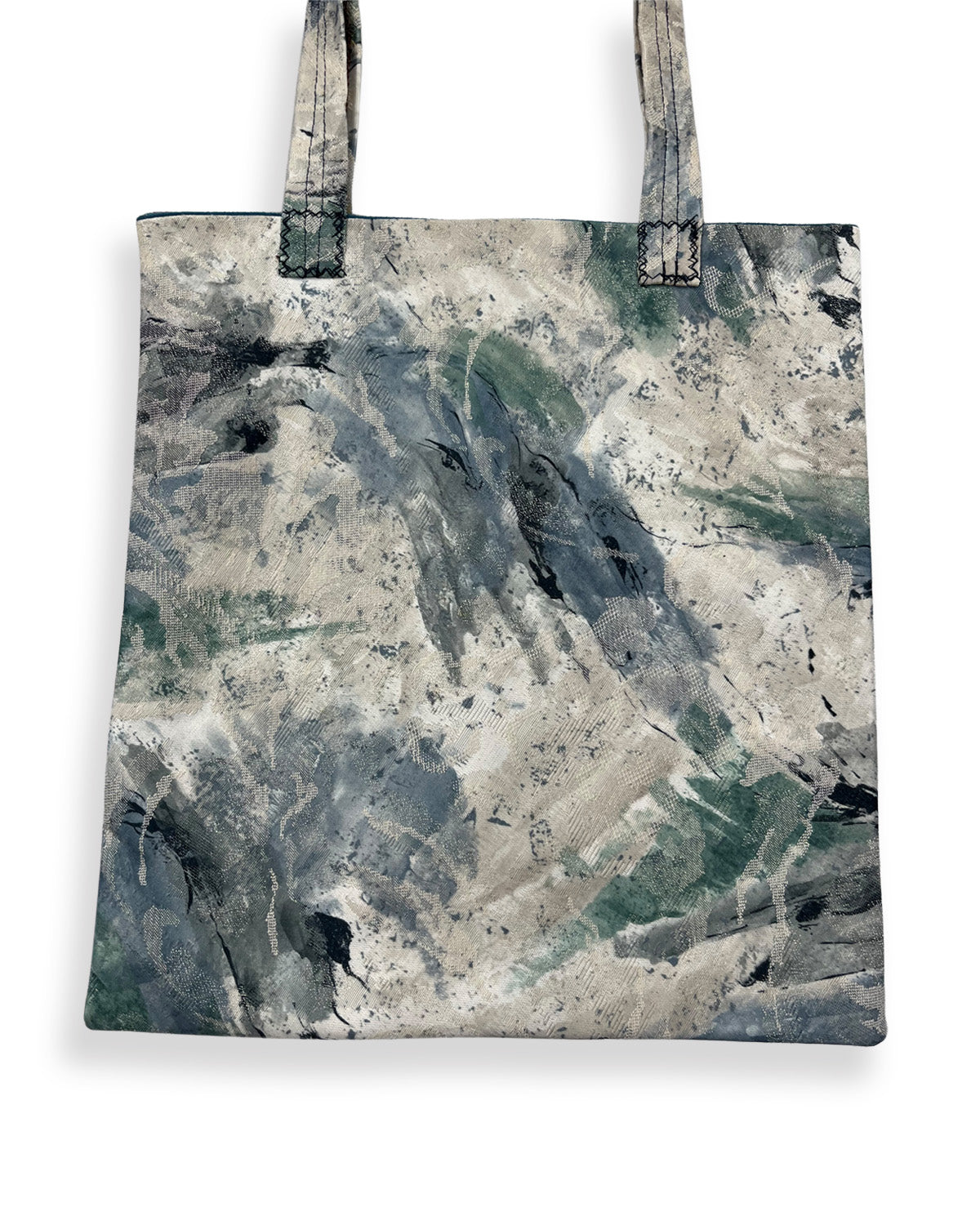 Abstract Blue Floral Tote Bag