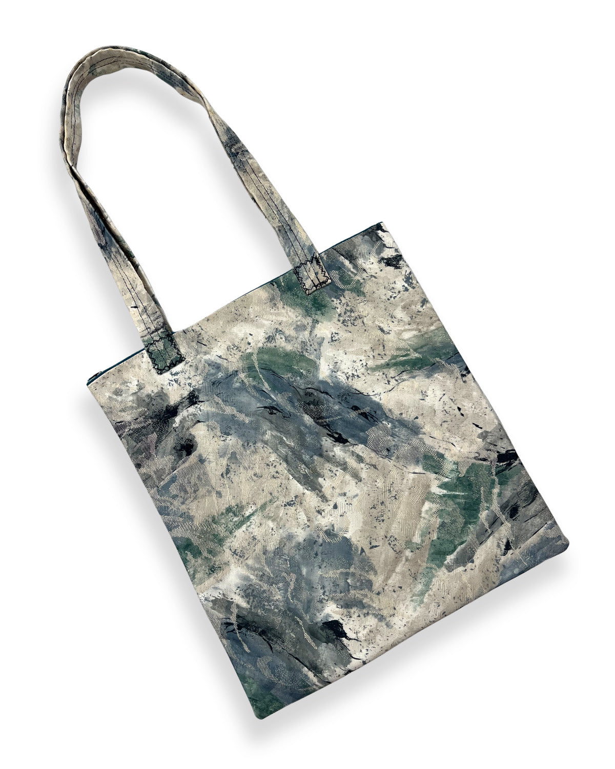 Abstract Blue Floral Tote Bag
