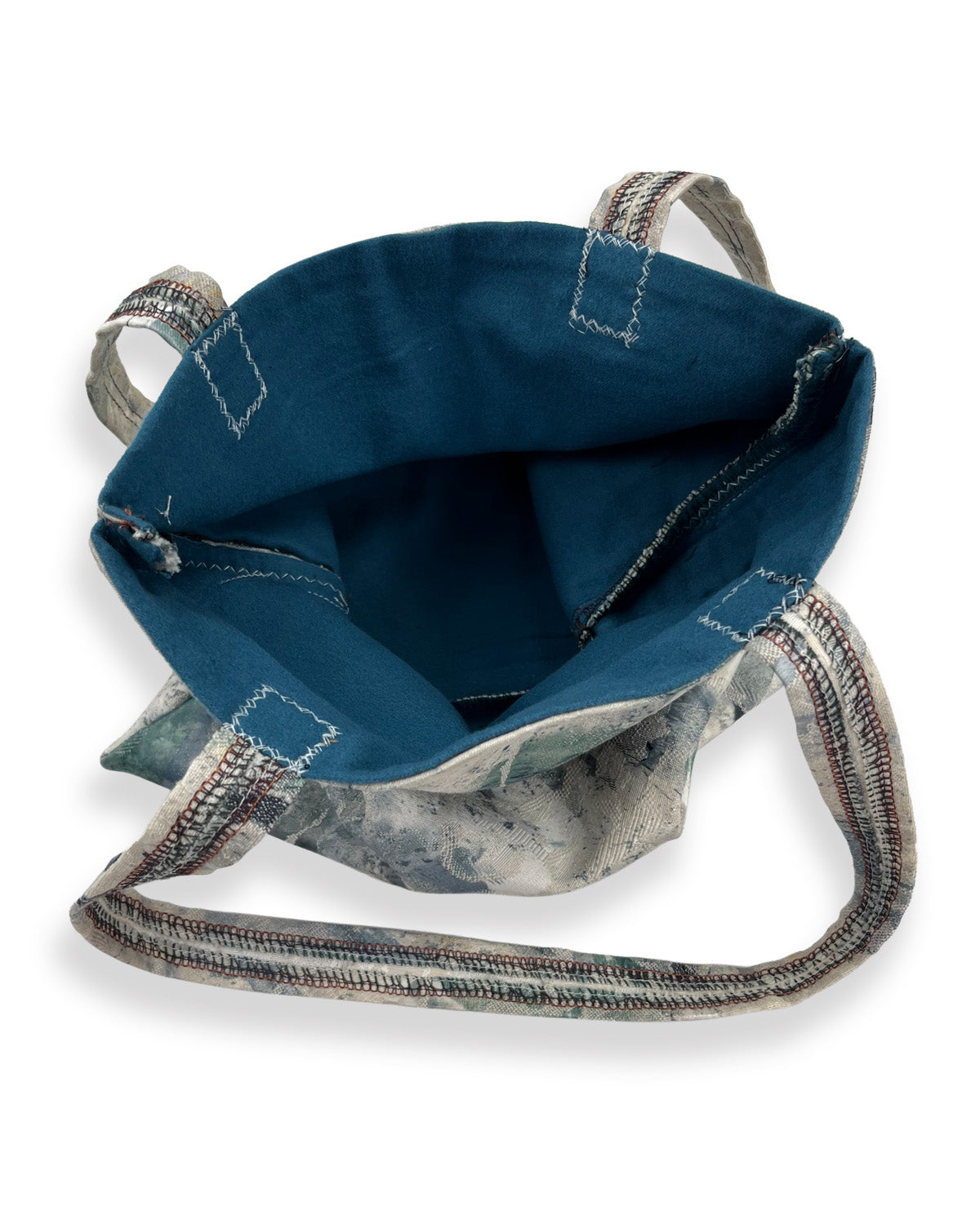Abstract Blue Floral Tote Bag