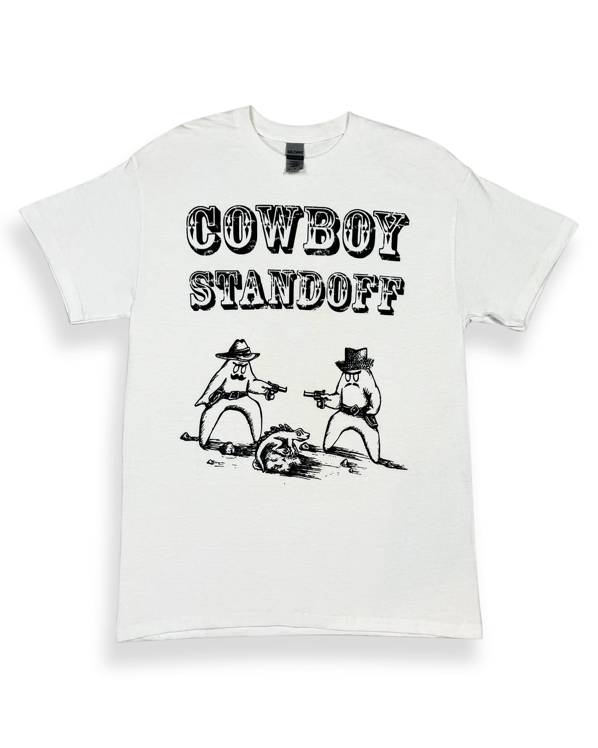 Cowboy Standoff White T-Shirt