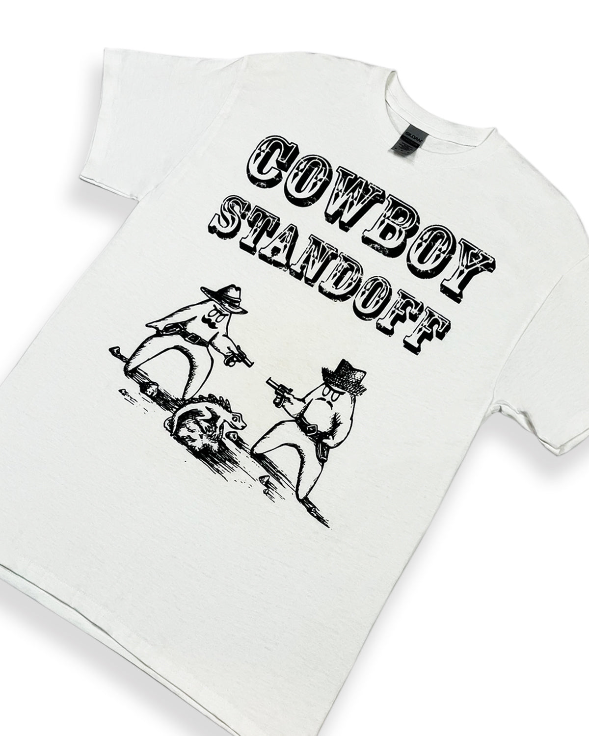 Cowboy Standoff White T-Shirt