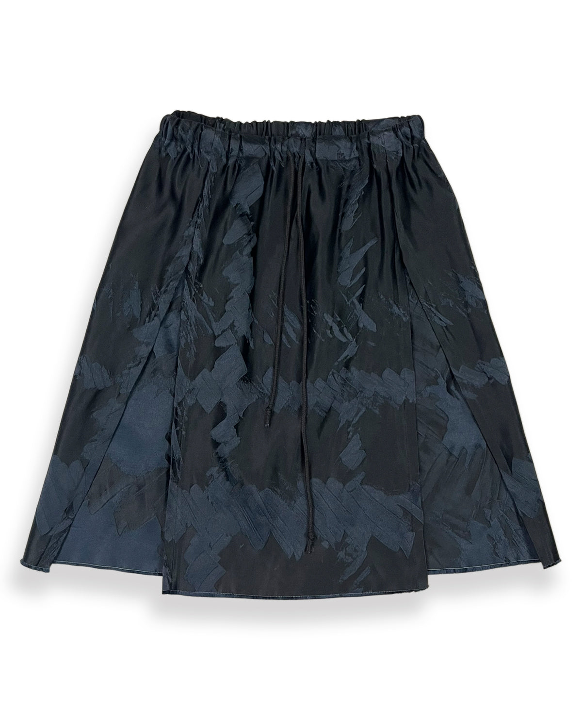 Midnight Brushstroke Slit Skirt