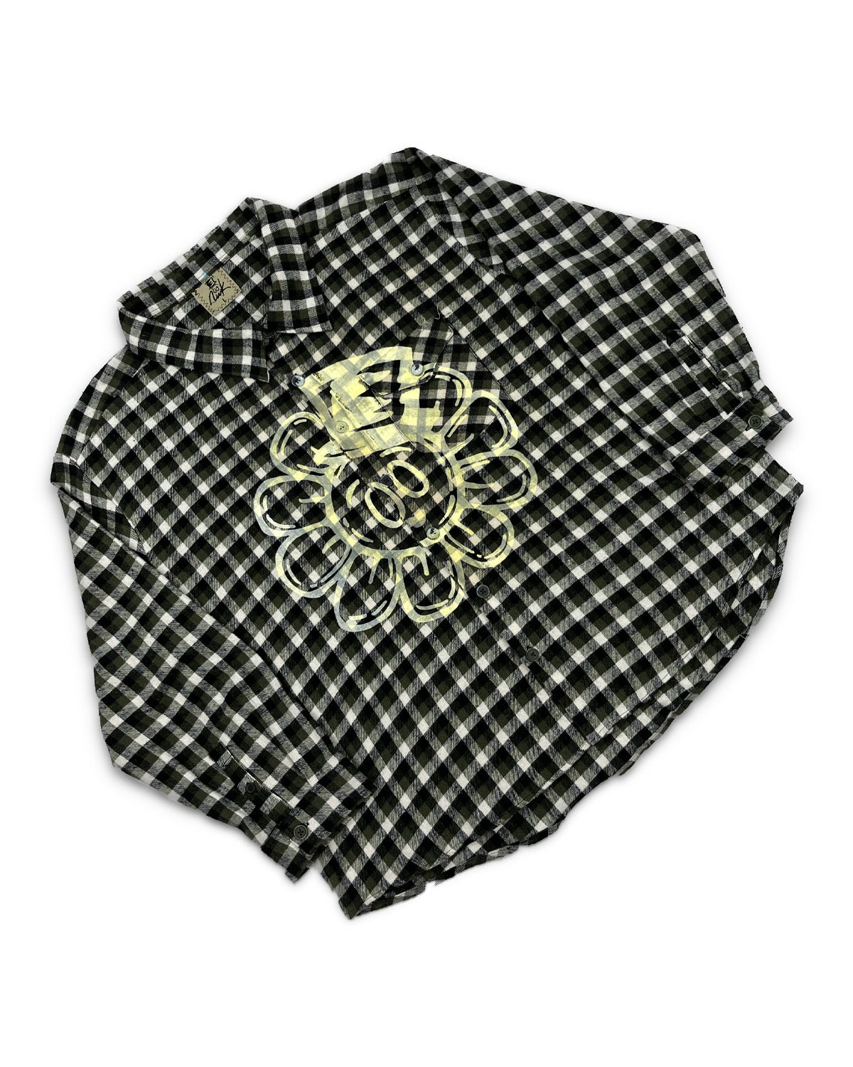 Flower Bop Green Flannel 1/1