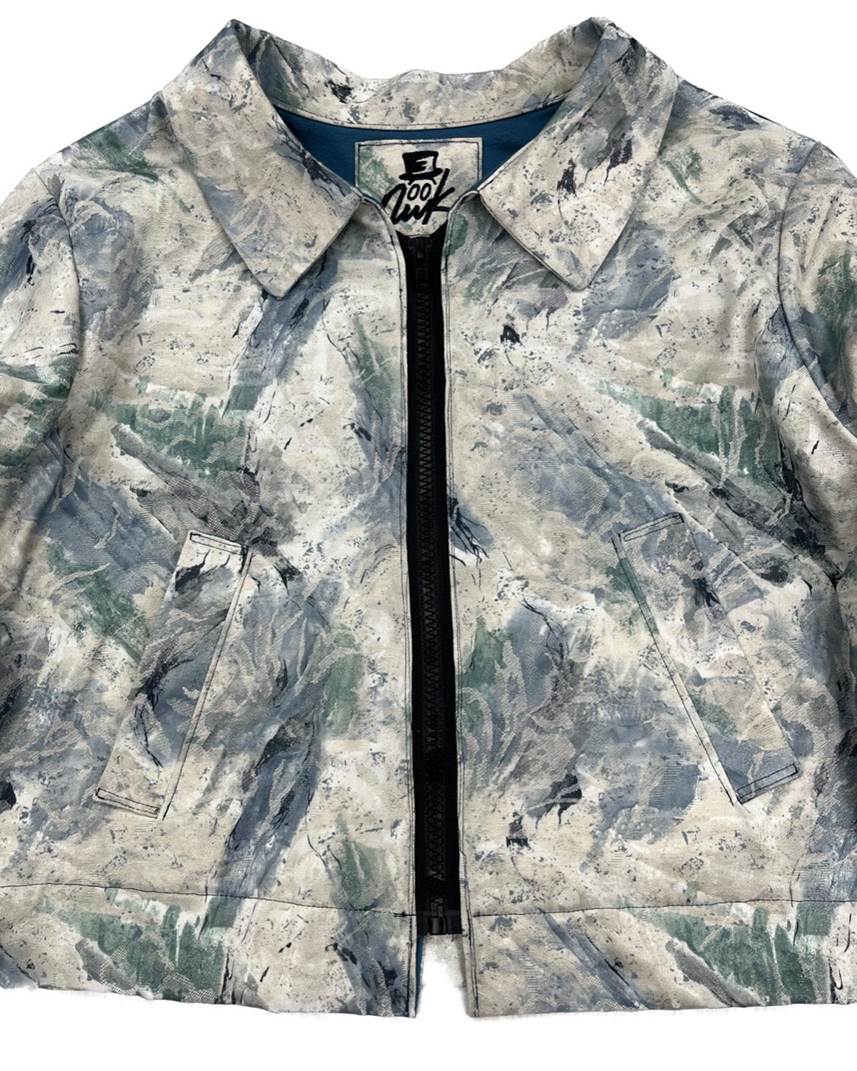 Abstract Blue Floral Jacket