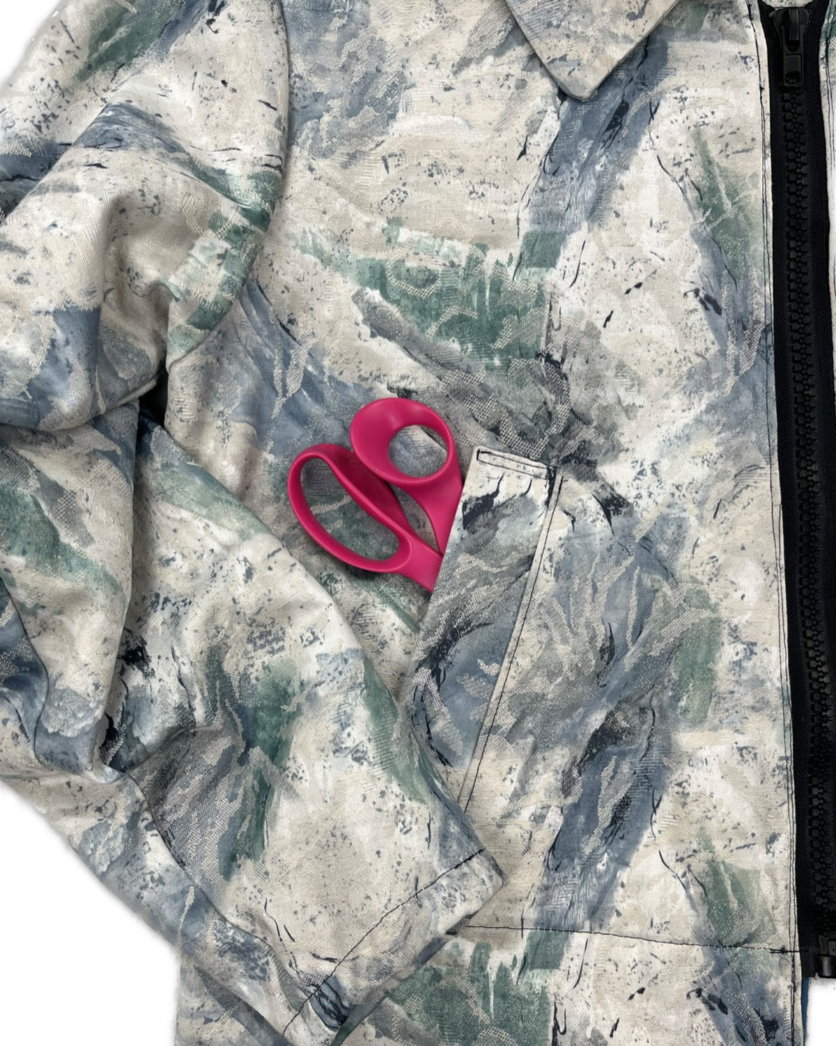 Abstract Blue Floral Jacket