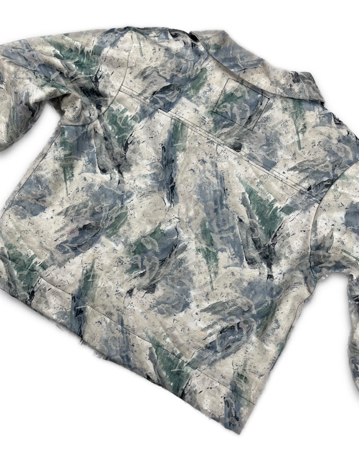 Abstract Blue Floral Jacket