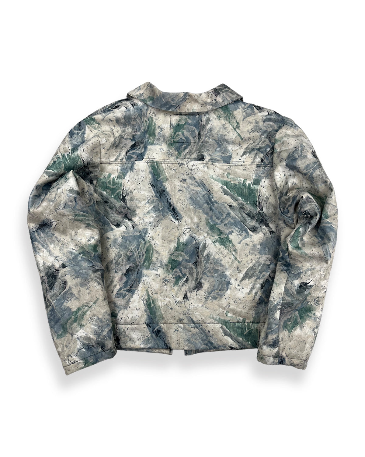 Abstract Blue Floral Jacket