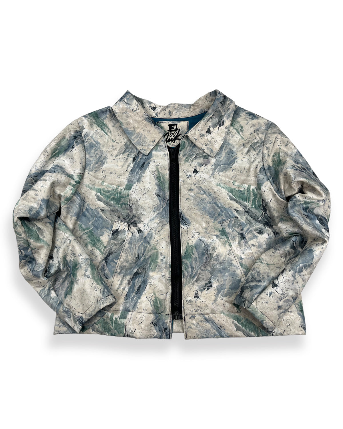 Abstract Blue Floral Jacket