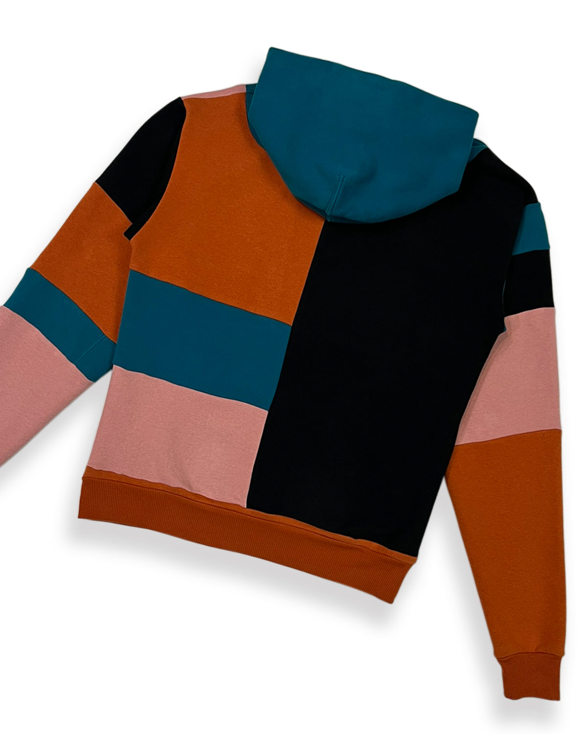 Geometric Patchwork Hoodie - M