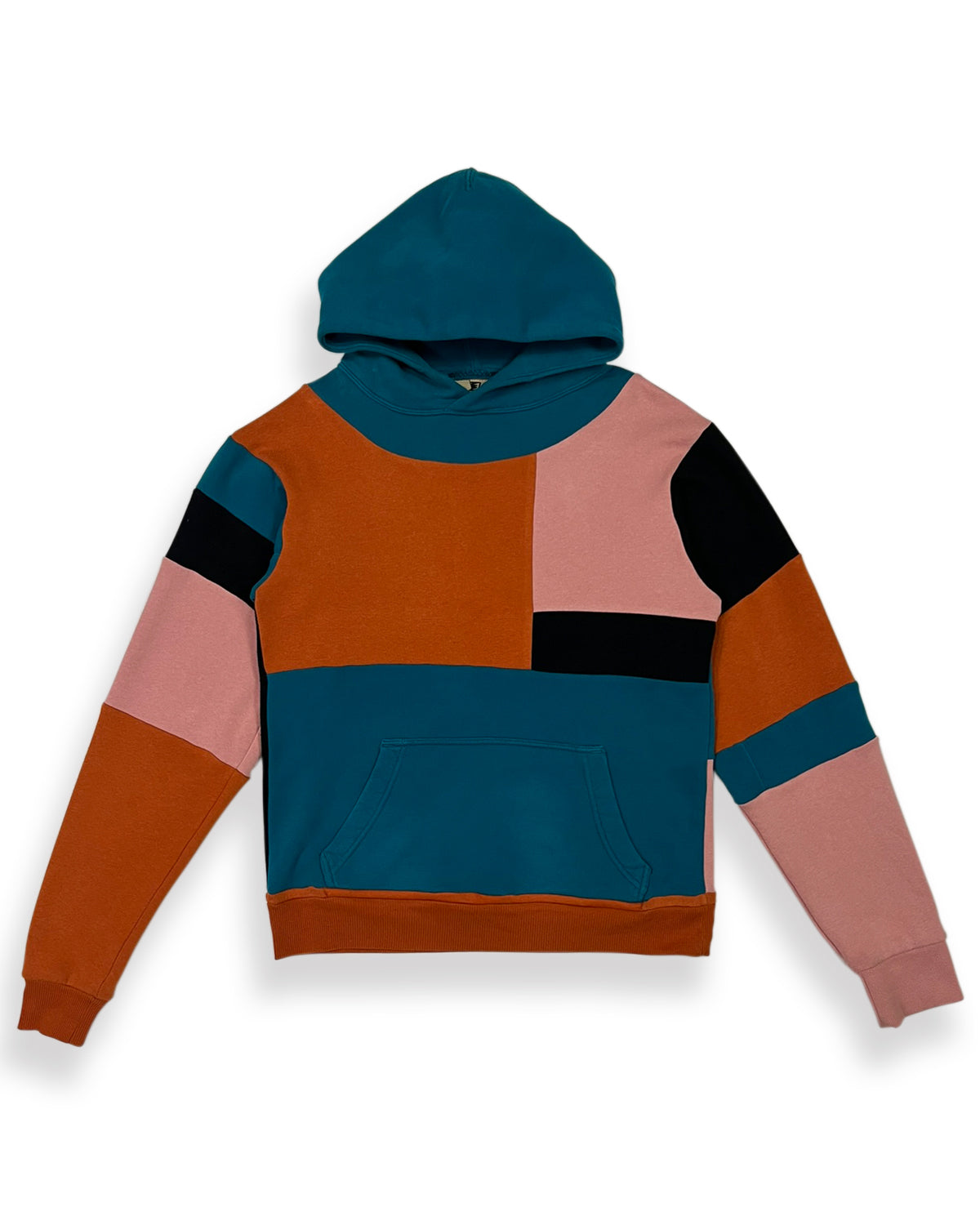Geometric Patchwork Hoodie - M