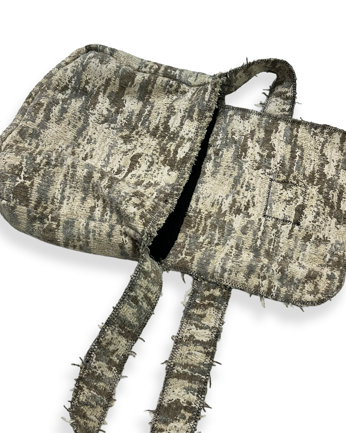 Moss Camo Frayed Crossover Flap Bag