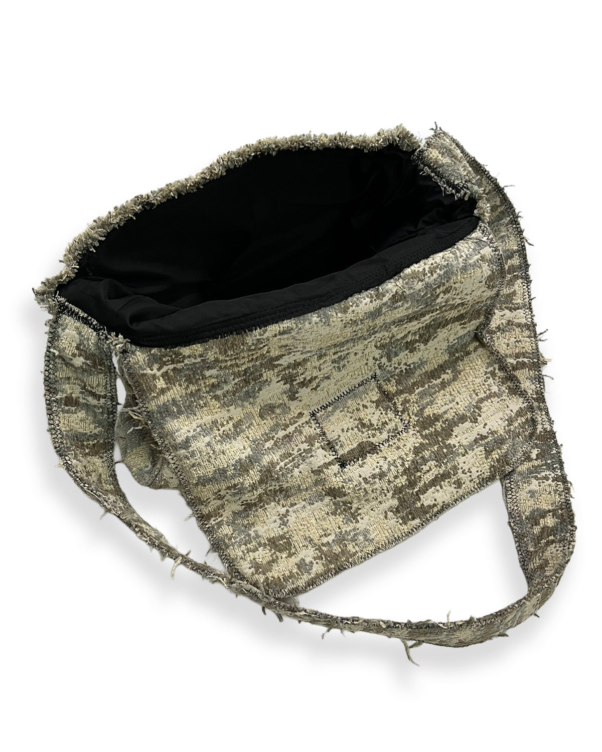 Moss Camo Frayed Crossover Flap Bag