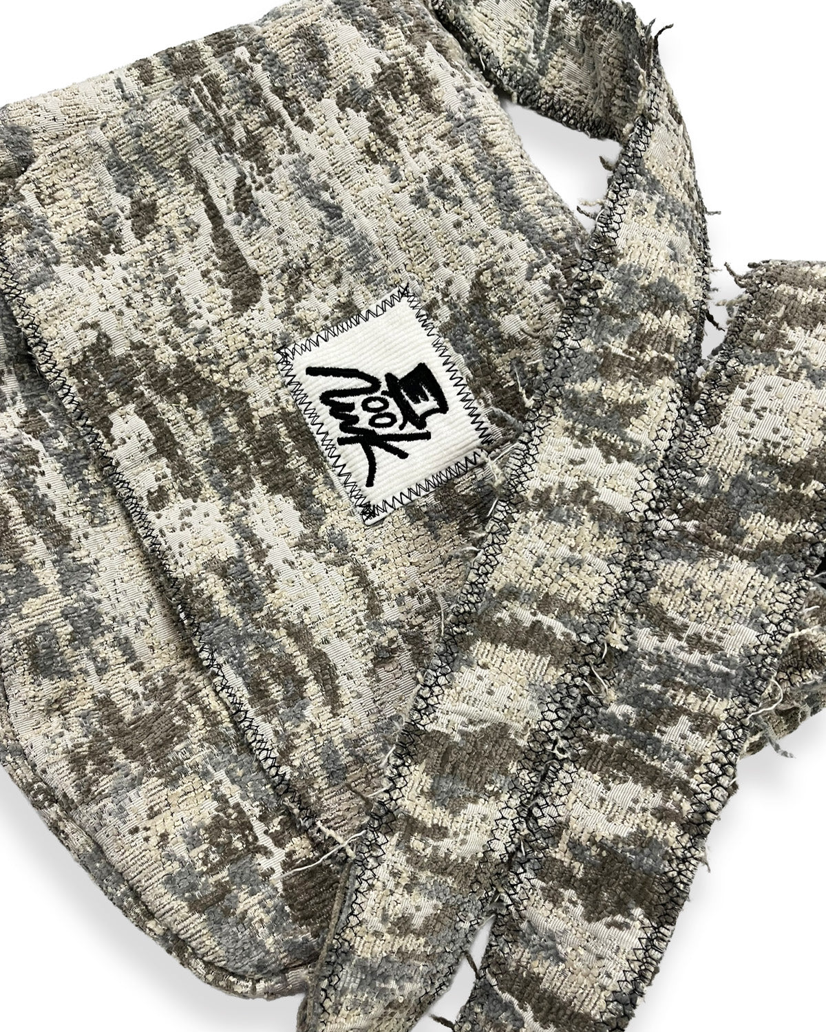 Moss Camo Frayed Crossover Flap Bag