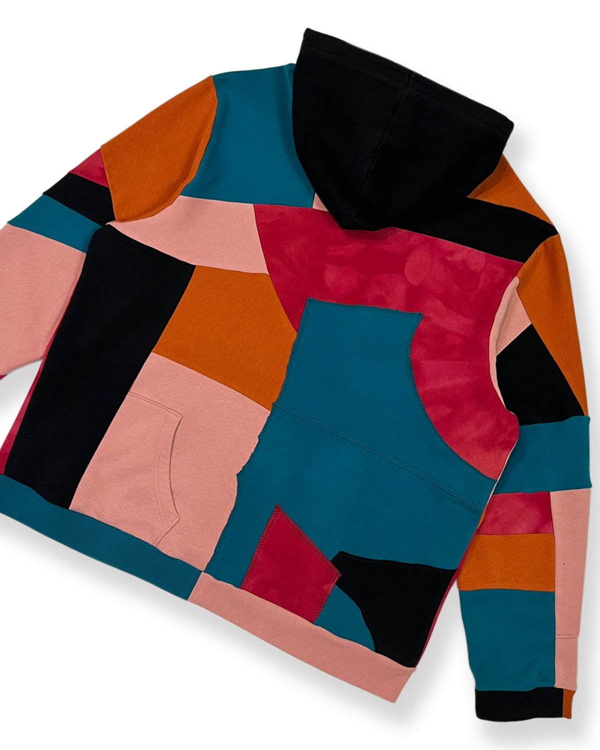 Geometric Patchwork Hoodie - XL