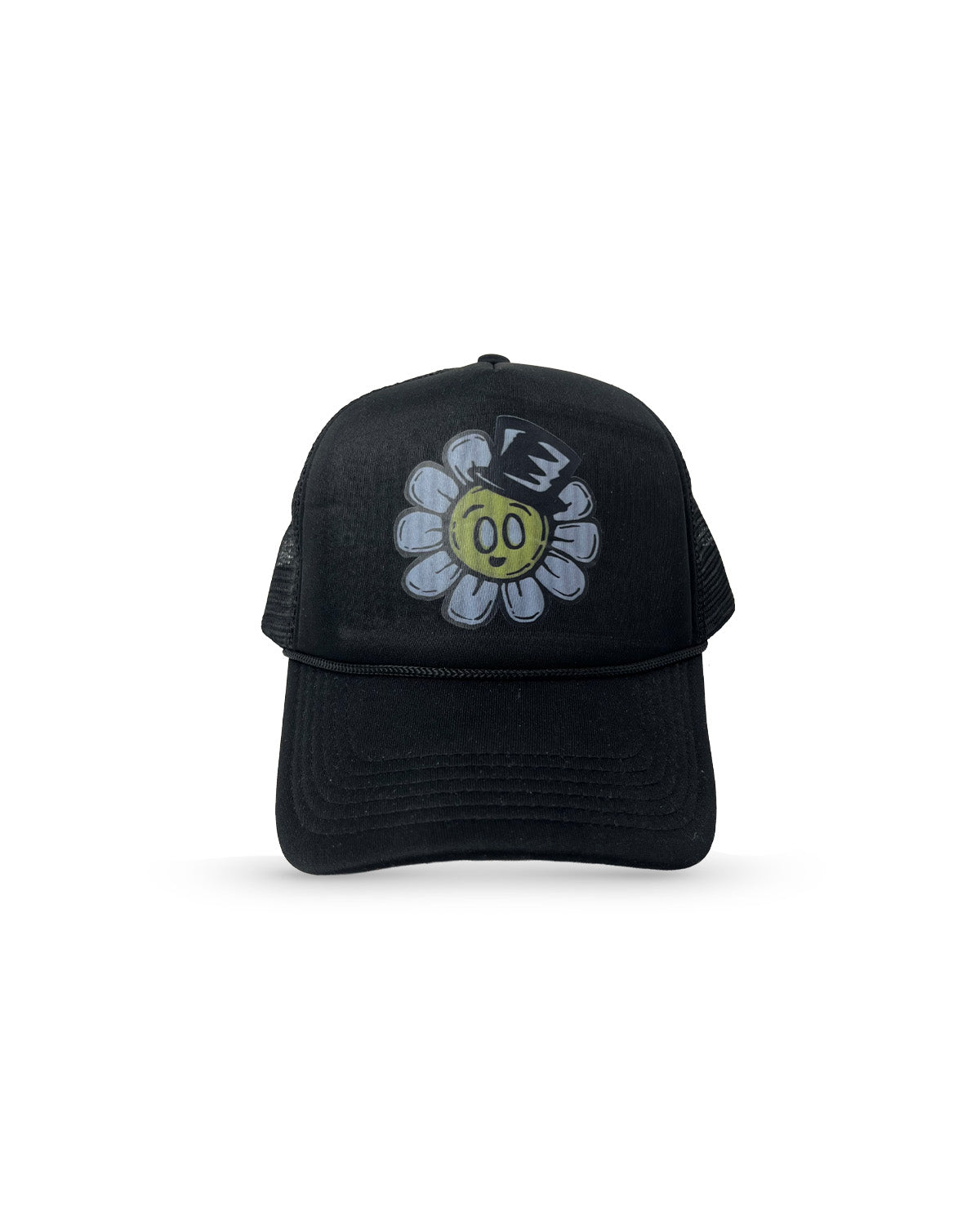 Flower Bop Trucker Hat - All Black