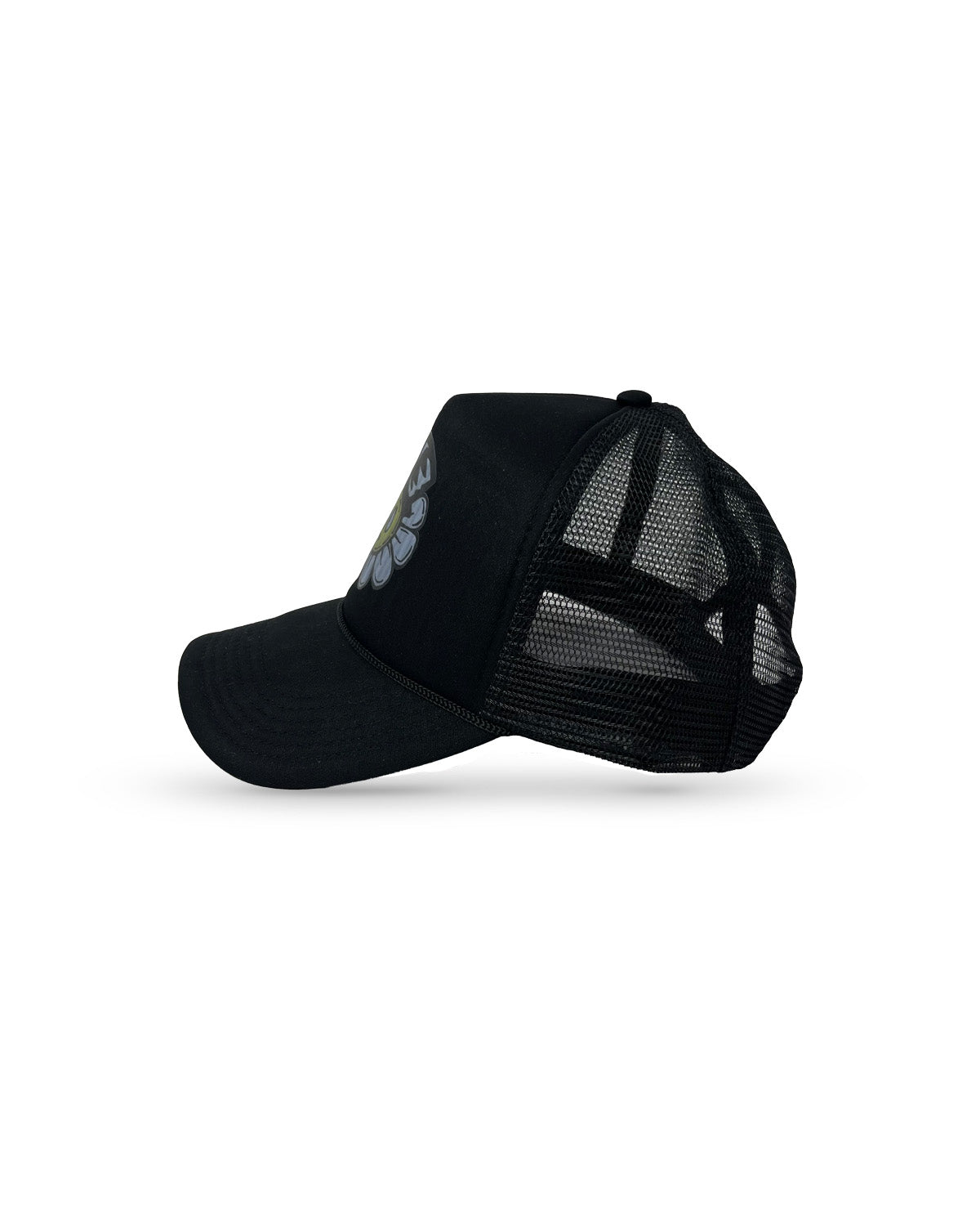 Flower Bop Trucker Hat - All Black