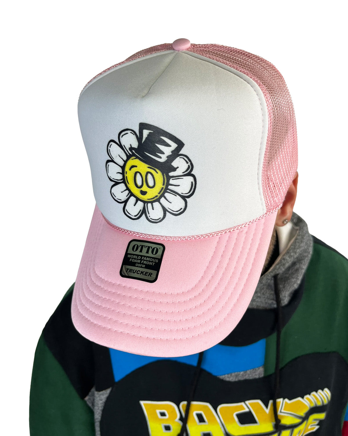 Flower Bop Trucker Hat - Pink