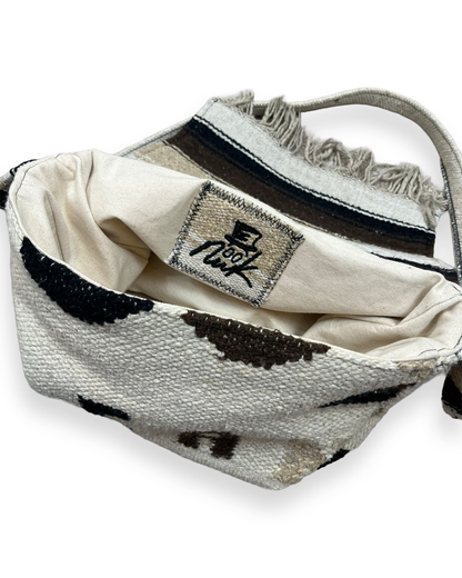 Vintage Cancun Blanket Flared Shoulder Flap Bag - 14in