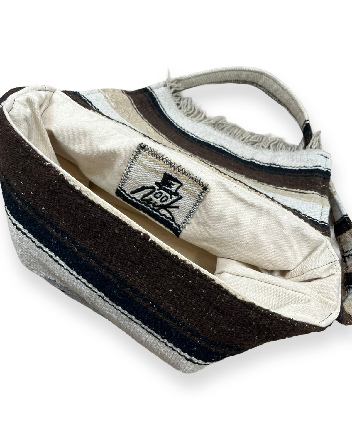 Vintage Cancun Blanket Flared Shoulder Flap Bag - 16in
