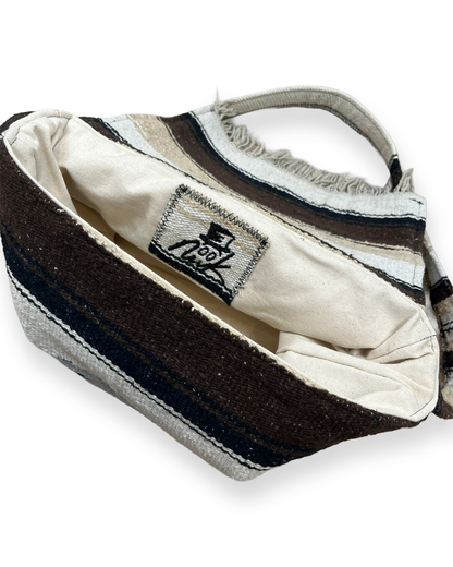Vintage Cancun Blanket Flared Shoulder Flap Bag - 16in