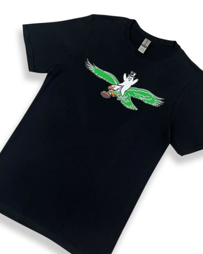 Bop Riding an Eagle T-Shirt - Black