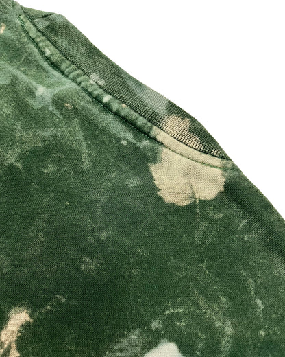 Forest Green Leaf Bleached NWK Crewneck
