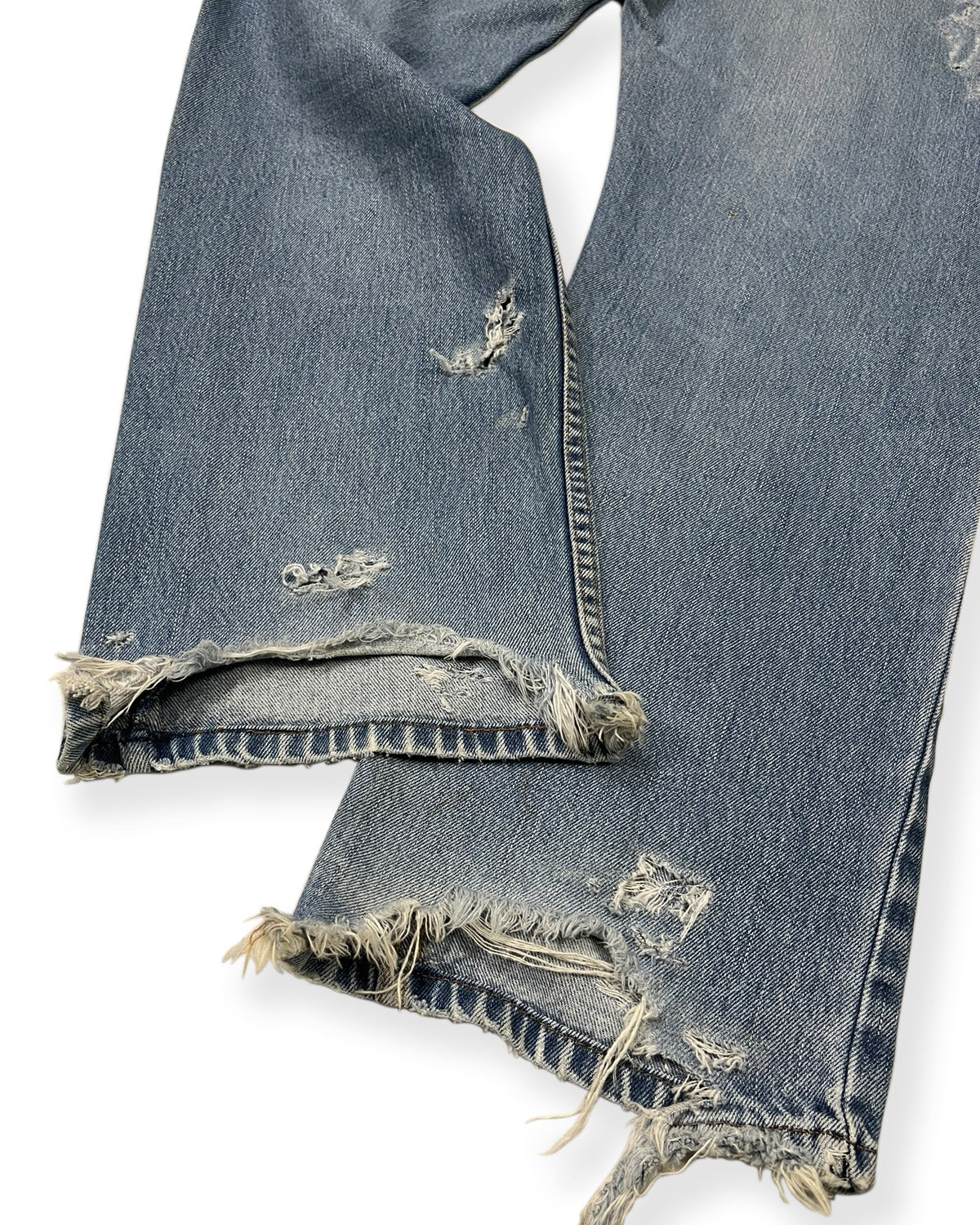 Blue Distressed Bop Patches Denim