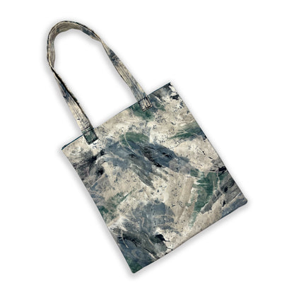 Abstract Blue Floral Tote Bag