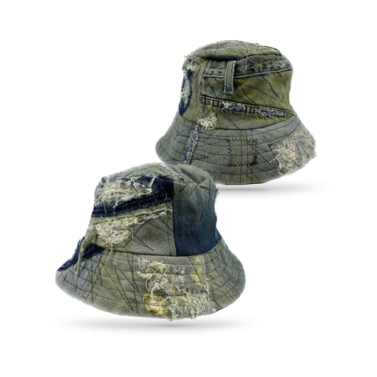 Patchwork Denim Bucket Hat