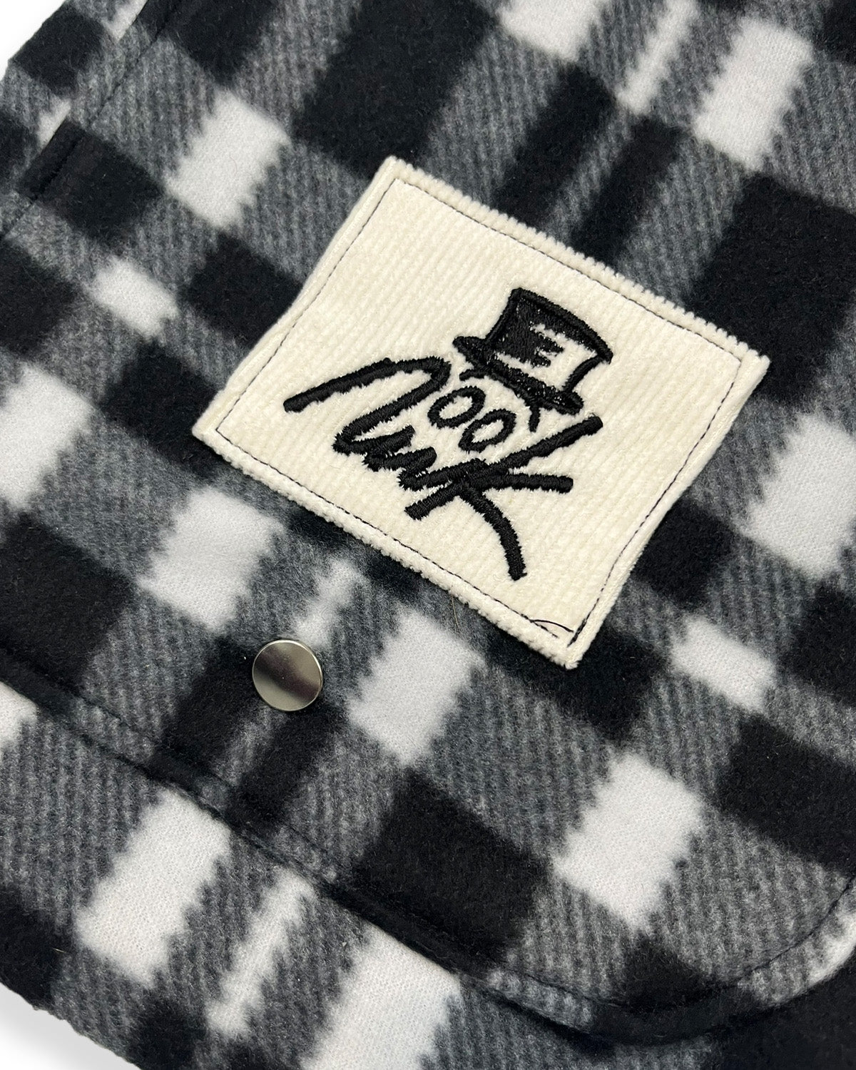 Checkered Fleece Blanket Flap Bag