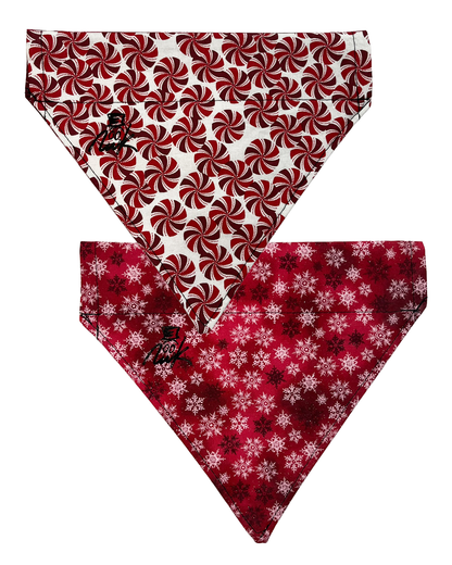 Christmas Theme - Reversible Over-the-Collar Animal Bandanas