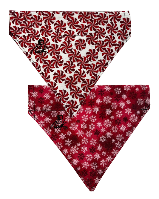 Christmas Theme - Reversible Over-the-Collar Animal Bandanas