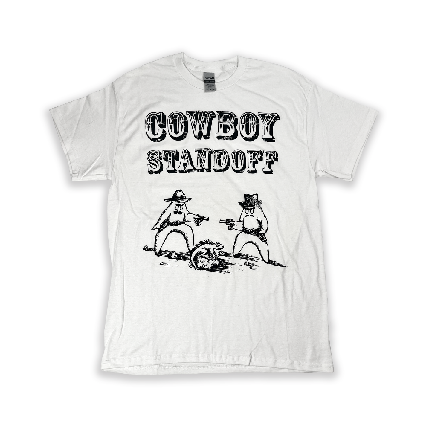 Cowboy Standoff White T-Shirt