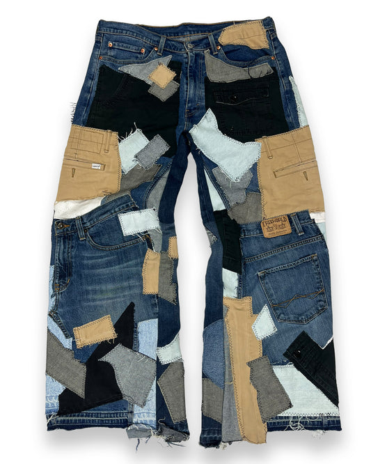 Crazy Pocket Patchwork Pants