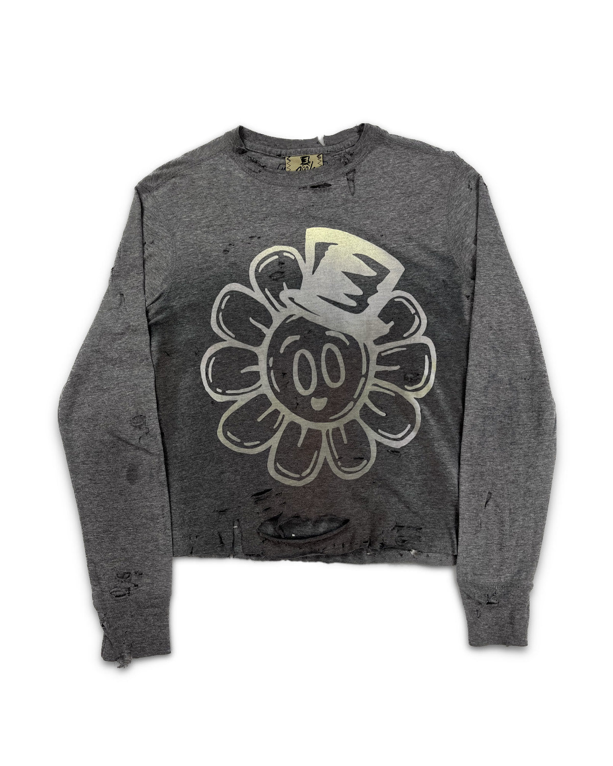 Flower Bop Grey Long-sleeve Tee 1/1