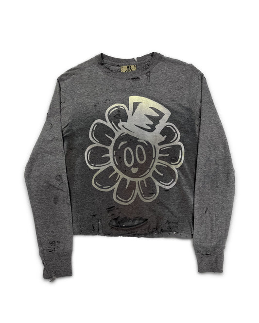 Flower Bop Grey Long-sleeve Tee 1/1