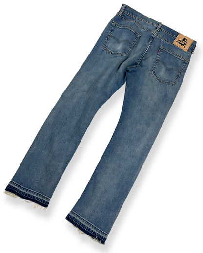 Distressed Mesh Denim