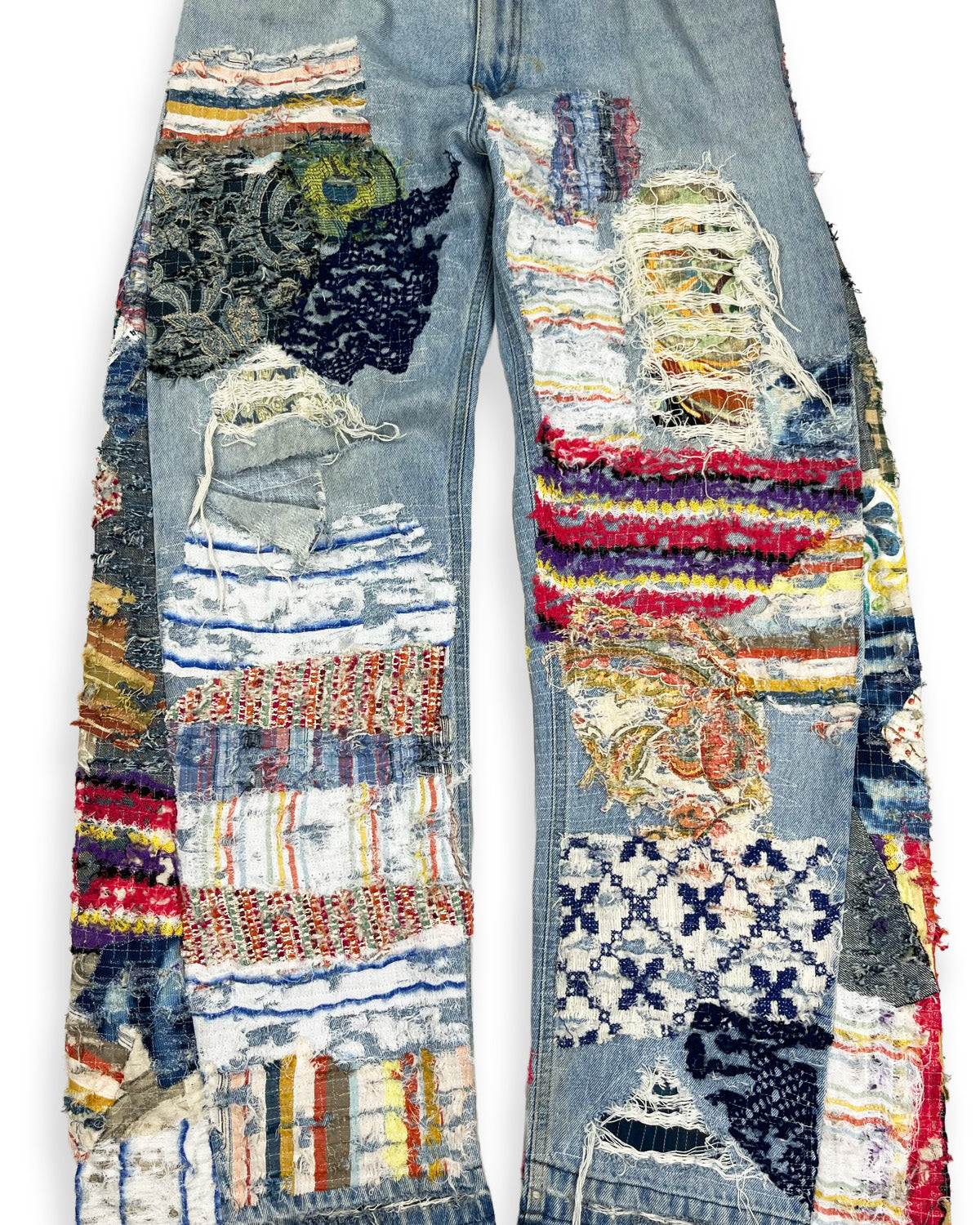 Insane Flared NWK Patchwork Denim