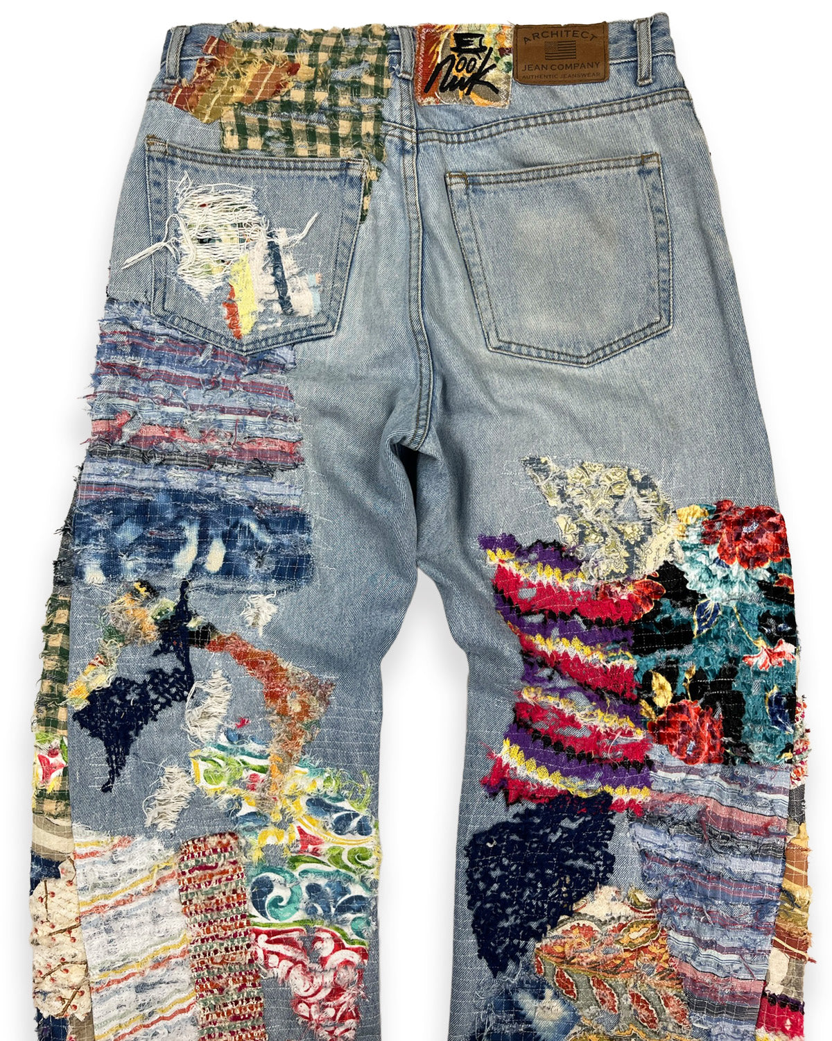 Insane Flared NWK Patchwork Denim