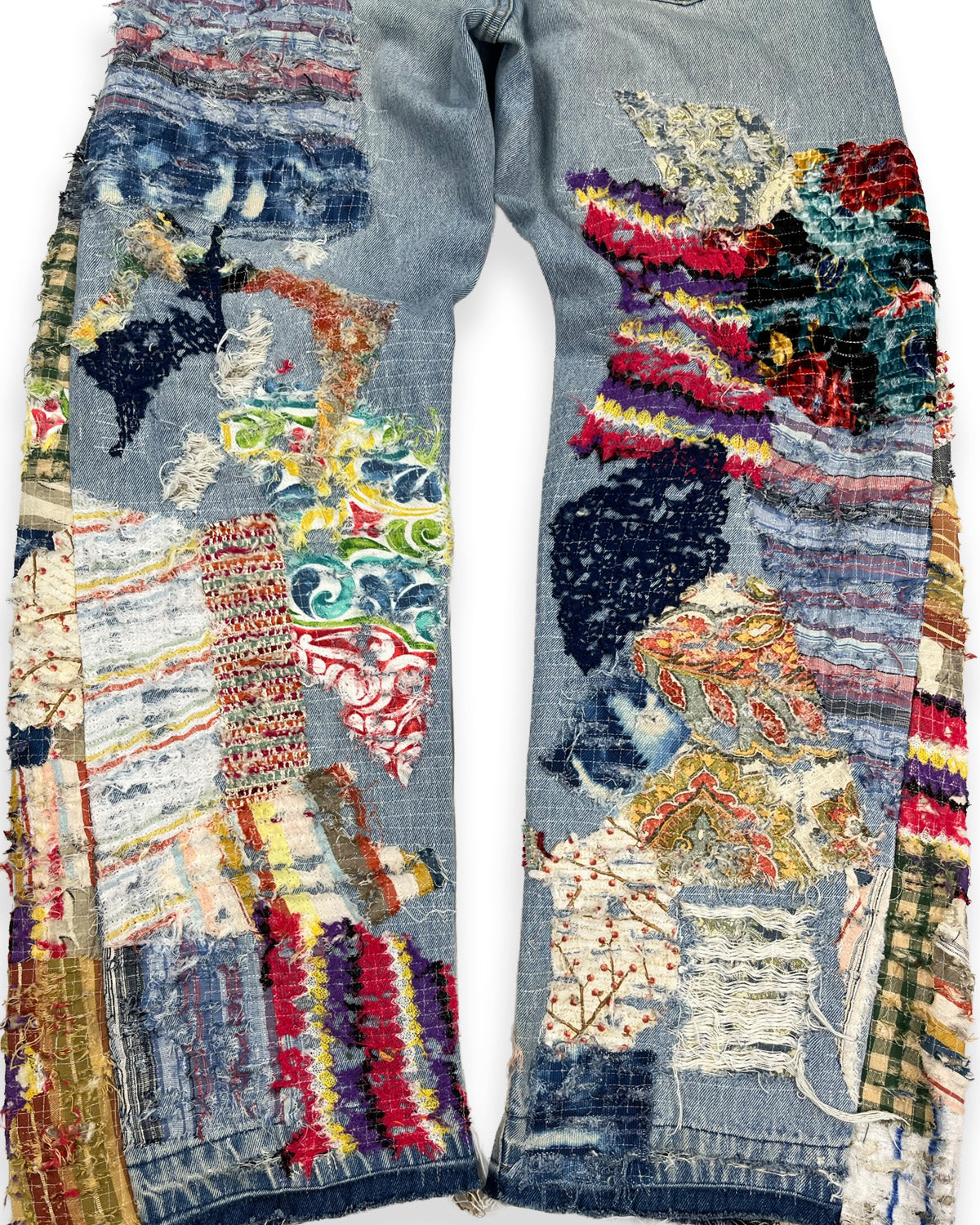 Insane Flared NWK Patchwork Denim