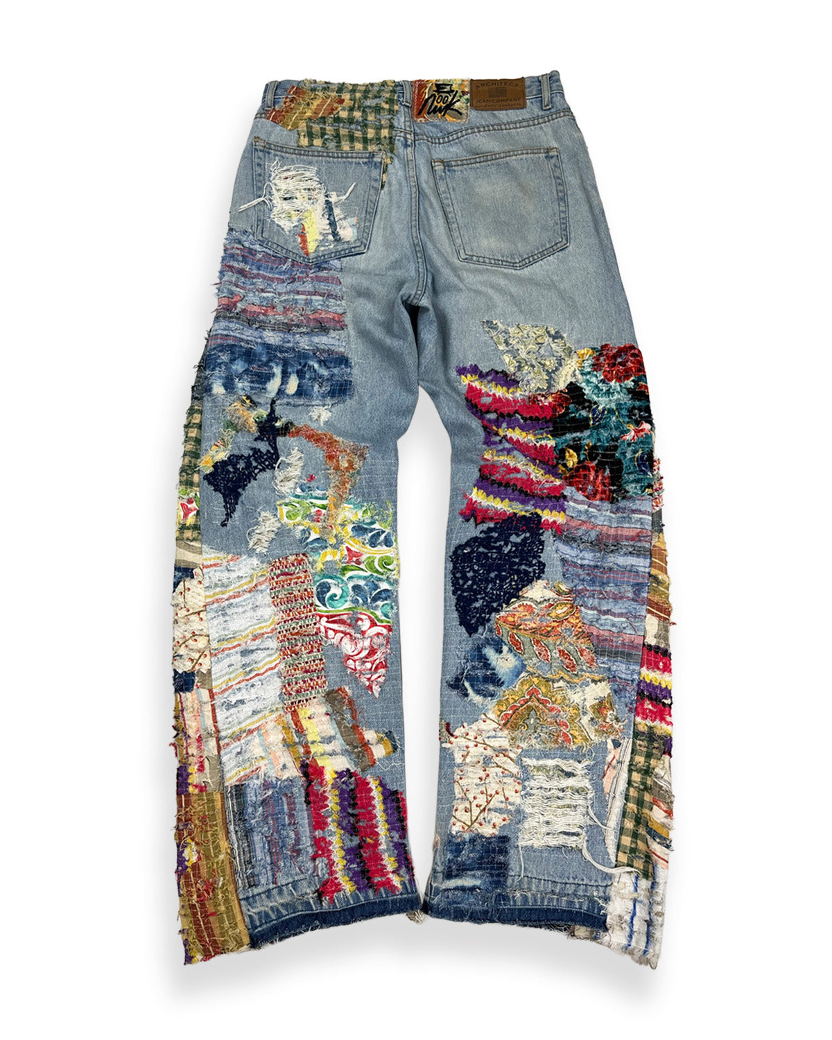 Insane Flared NWK Patchwork Denim