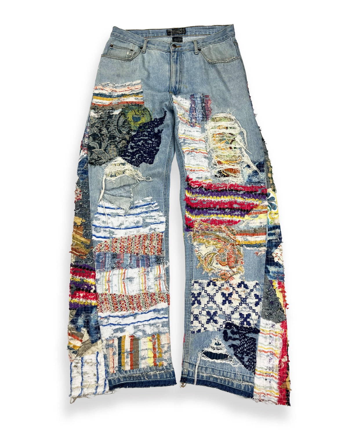 Insane Flared NWK Patchwork Denim