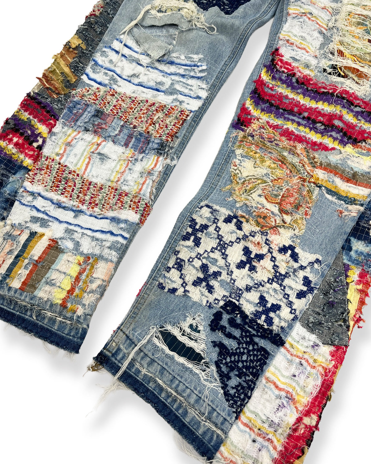 Insane Flared NWK Patchwork Denim