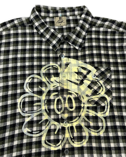 Flower Bop Green Flannel 1/1