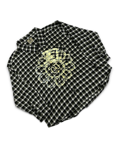 Flower Bop Green Flannel 1/1