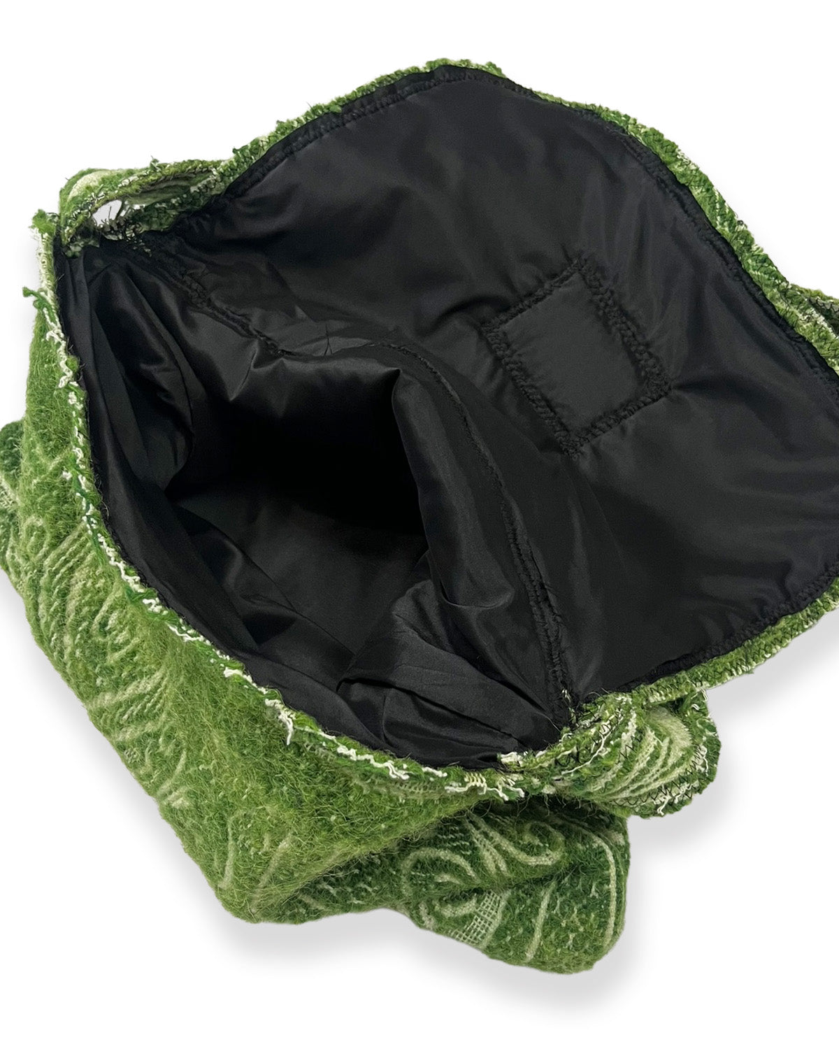 Vintage Green Tapestry Blanket Shoulder Bag