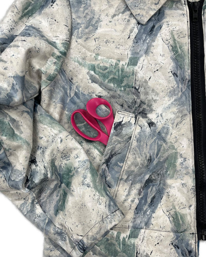 Abstract Blue Floral Jacket