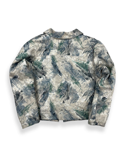 Abstract Blue Floral Jacket