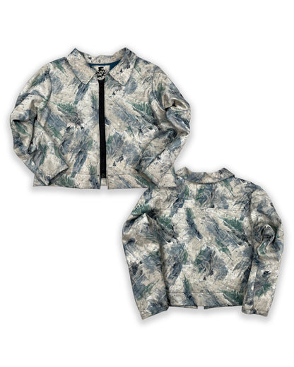 Abstract Blue Floral Jacket